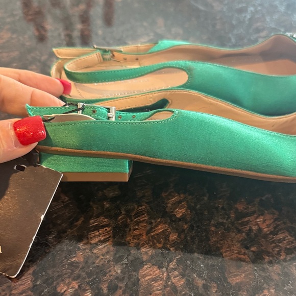 Zara NWT Green sling back Crystal Embellishments one missing stone size 35 - Picture 12 of 12